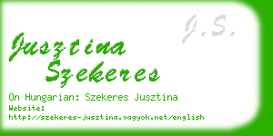 jusztina szekeres business card